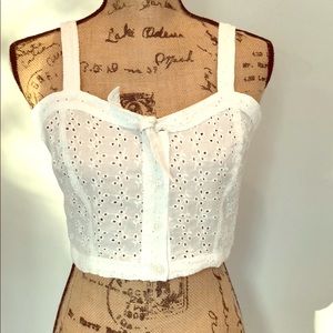 Eyelet crop top